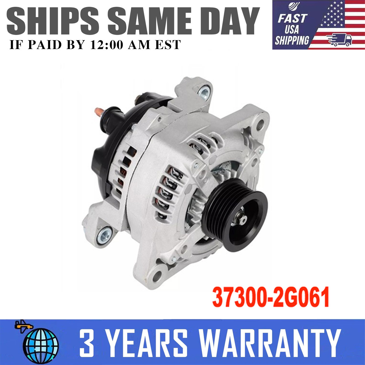 37300-2G061 Alternator 12V 150A For 2015-2019 Hyundai Sonata Kia Optima Sorento