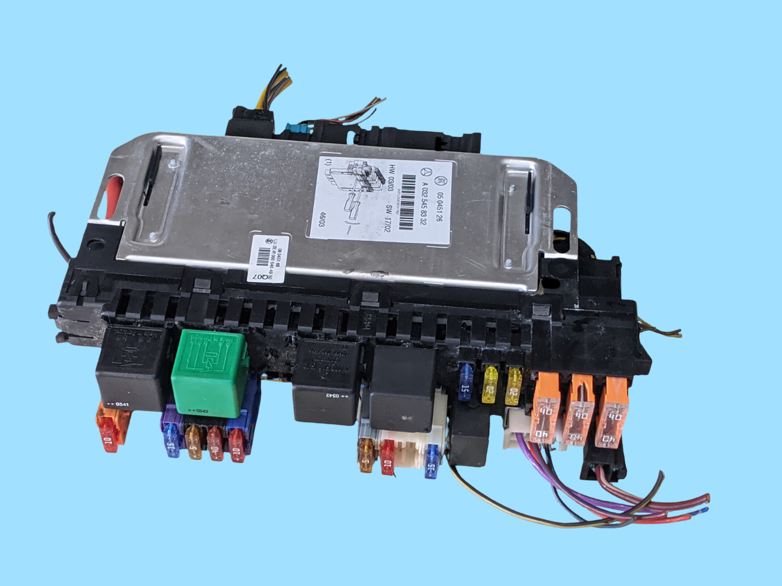 ✅  2000-2006 Mercedes-Benz W220 actuation module A 032 545 83 32 Fuse Box OEM