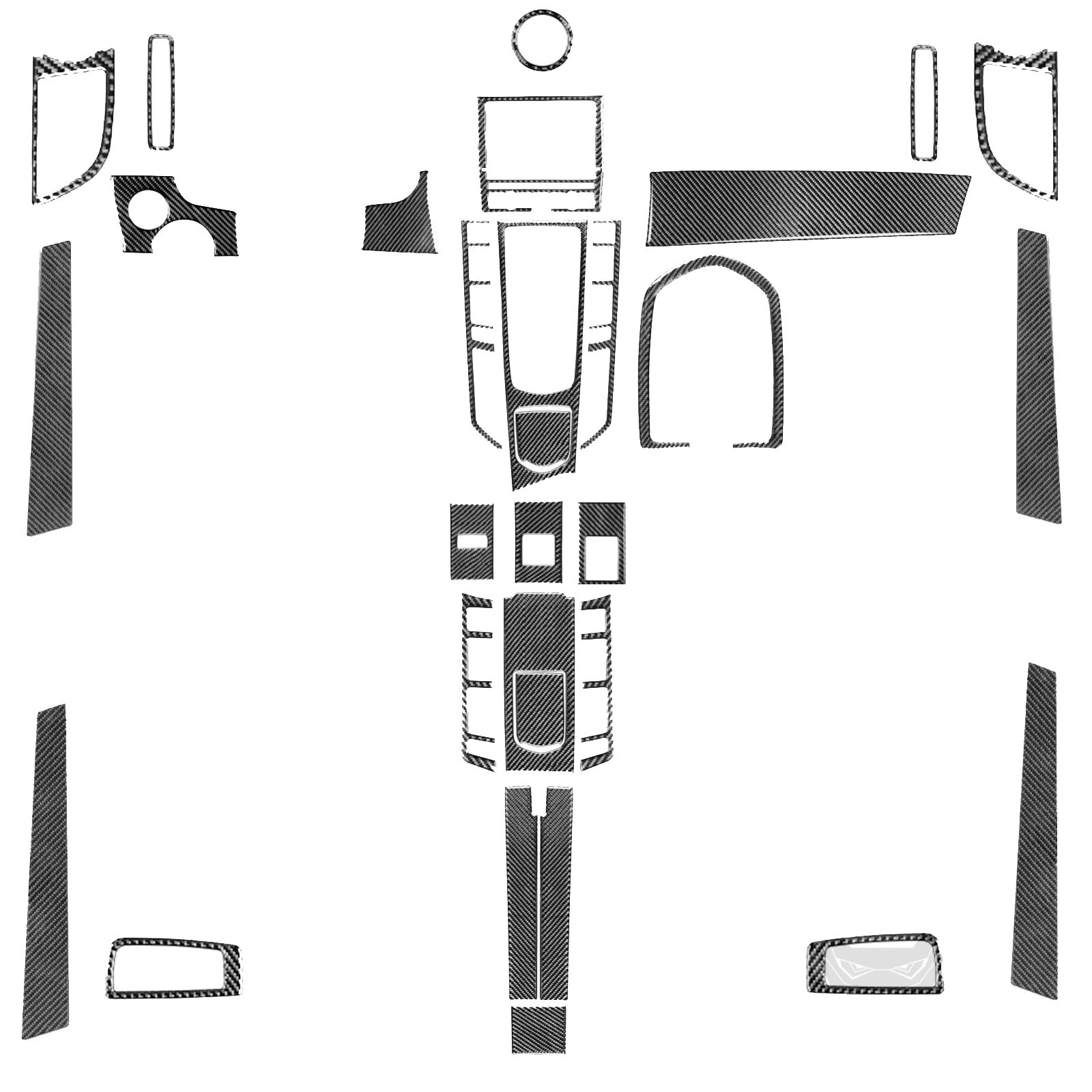 29Pcs   Genuine carbon fiber interior trim kit for Porsche Panamera 10-16