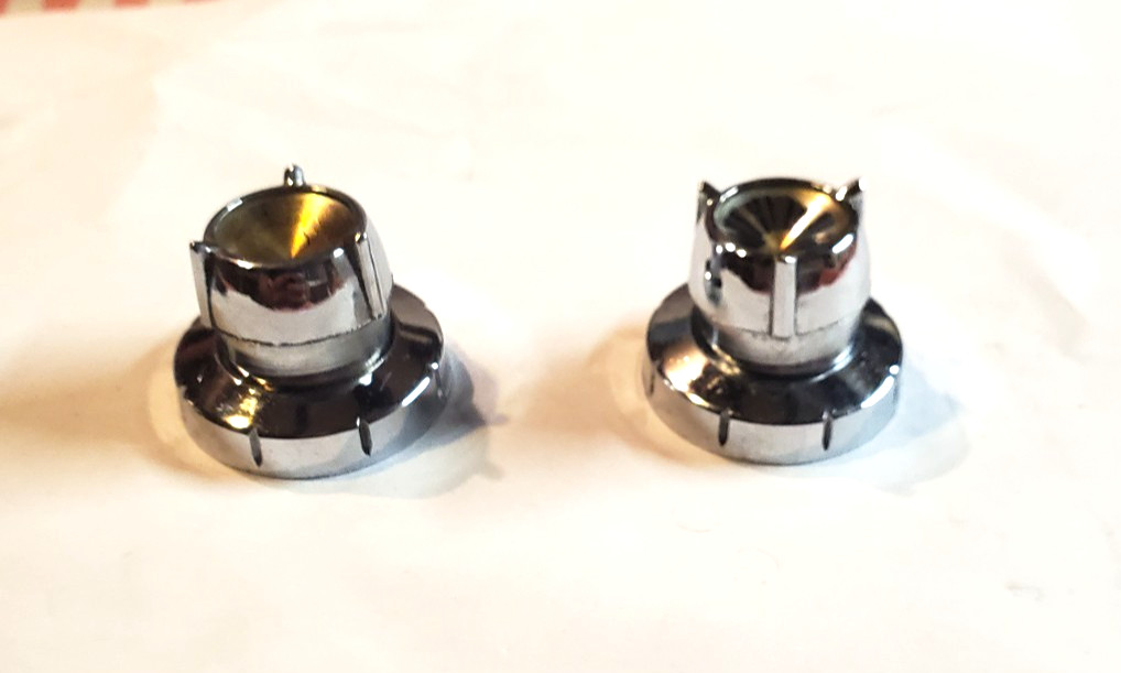 1957-58 Chrysler 300C & D/New Yorker/Windsor Chrome radio knobs & Chrome Bezels 1957-58 Chrysler 300C & D/New Yorker/Windsor Chrome radio knobs & Chrome Bezels