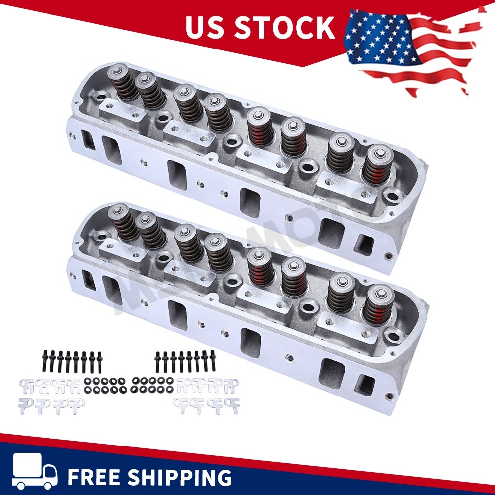 FOR FORD SBF GT40 289 302 351W Mustang 175cc 2×Complete Aluminum Cylinder Heads