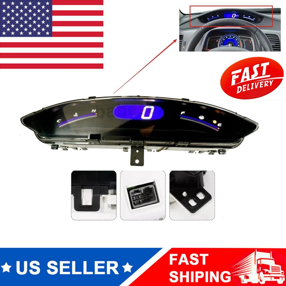 Speedometer Upper Dash Display Gauge Instrument Cluster For 08-13 c Civic US
