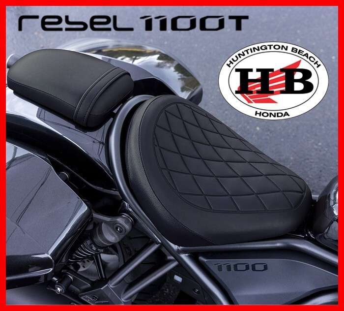HONDA OEM PASSENGER SEAT & FOOTPEGS BLACK 23-25 REBEL 1100T TOUR 08R70-MLA-A30ZB