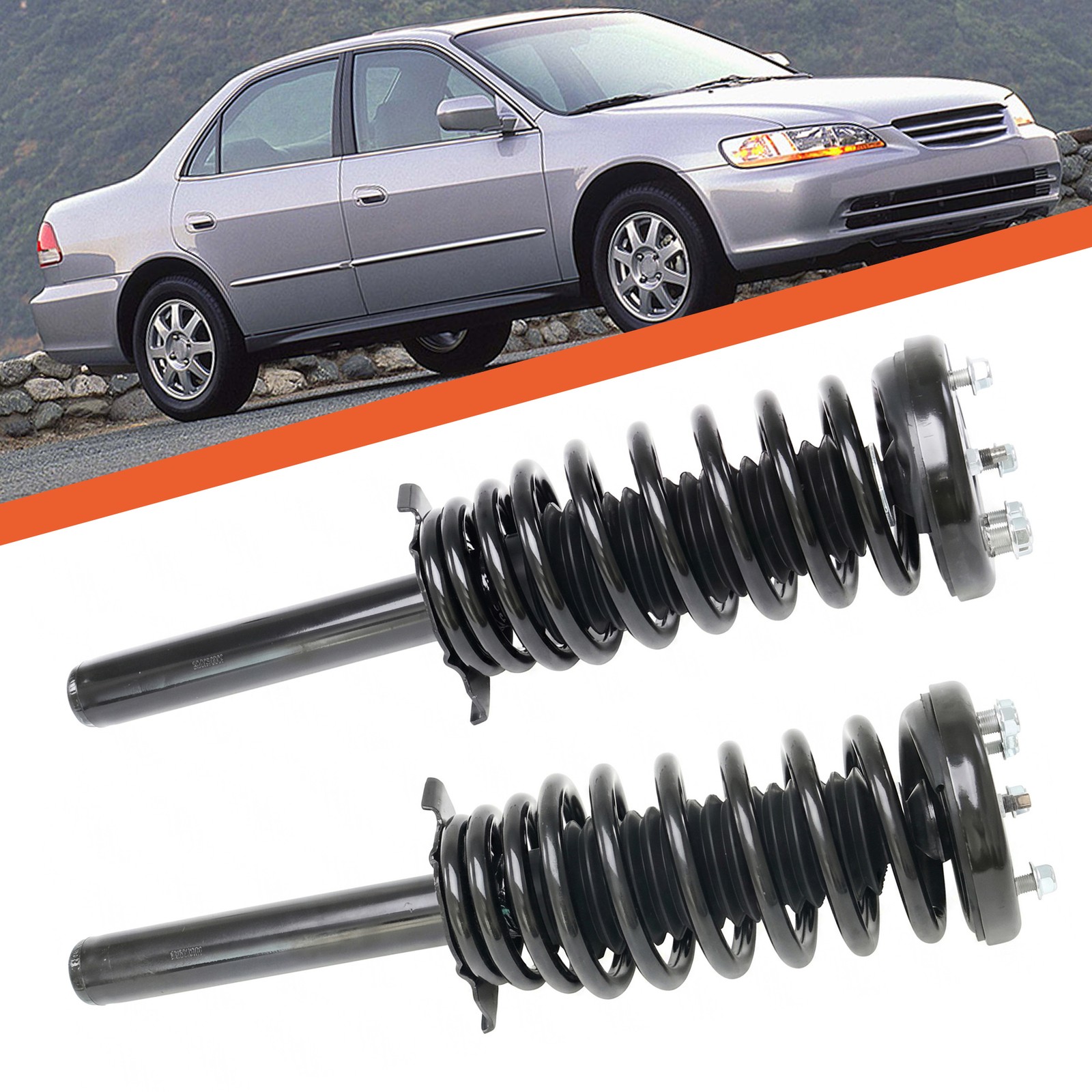 Set (2) Front Complete Shocks Struts Assembly For 1998-2002 Honda Accord 171691