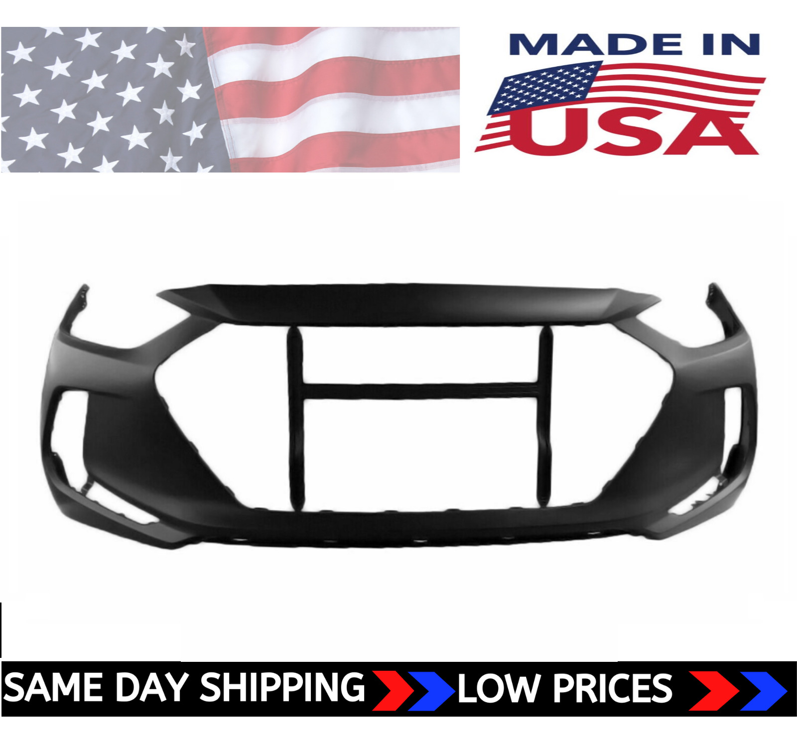 NEW Primed Front Bumper Cover For 2017 2018 Hyundai Elantra SHIPS TODAY