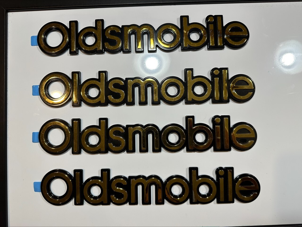 New Gold Plated Rear Emblem Name Plate Oldsmobile Logo 10\