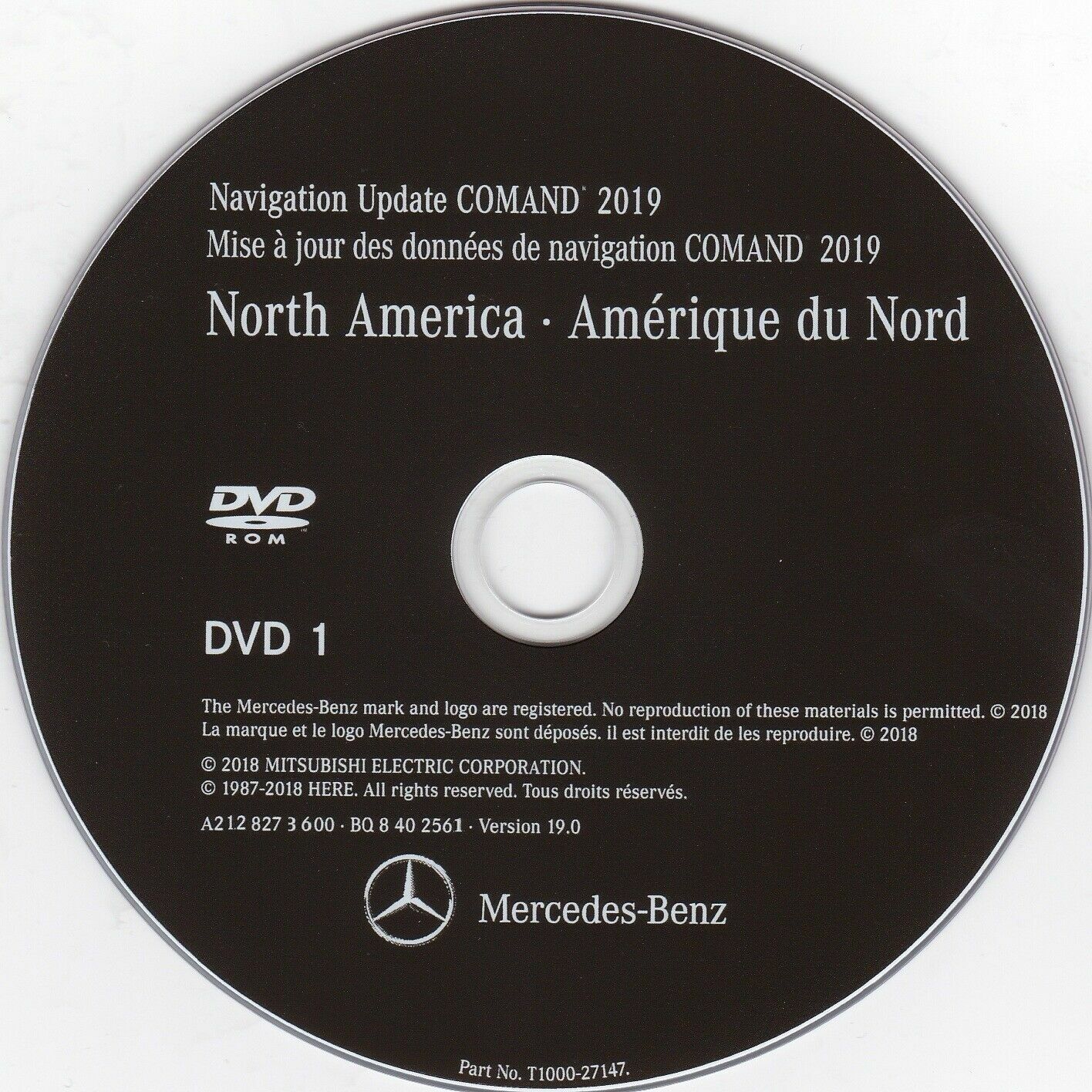 2010-2011 MERCEDES E350 E550 E63 AMG 2019 Navigation DVD Map Update NTG4-212 GPS
