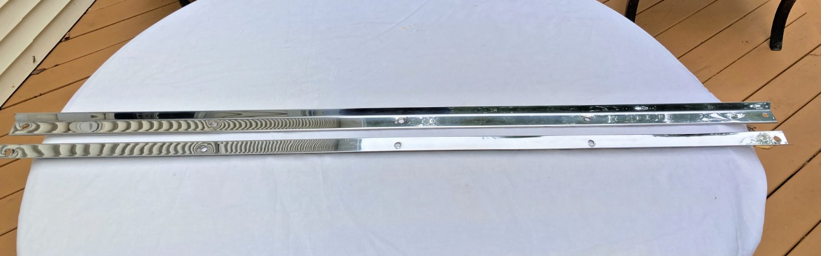 1969 - 1972 Chevy Blazer Hardtop Retaining Trim Bolt Down Brackets Single Wall 1969 - 1972 Chevy Blazer Hardtop Retaining Trim Bolt Down Brackets Single Wall