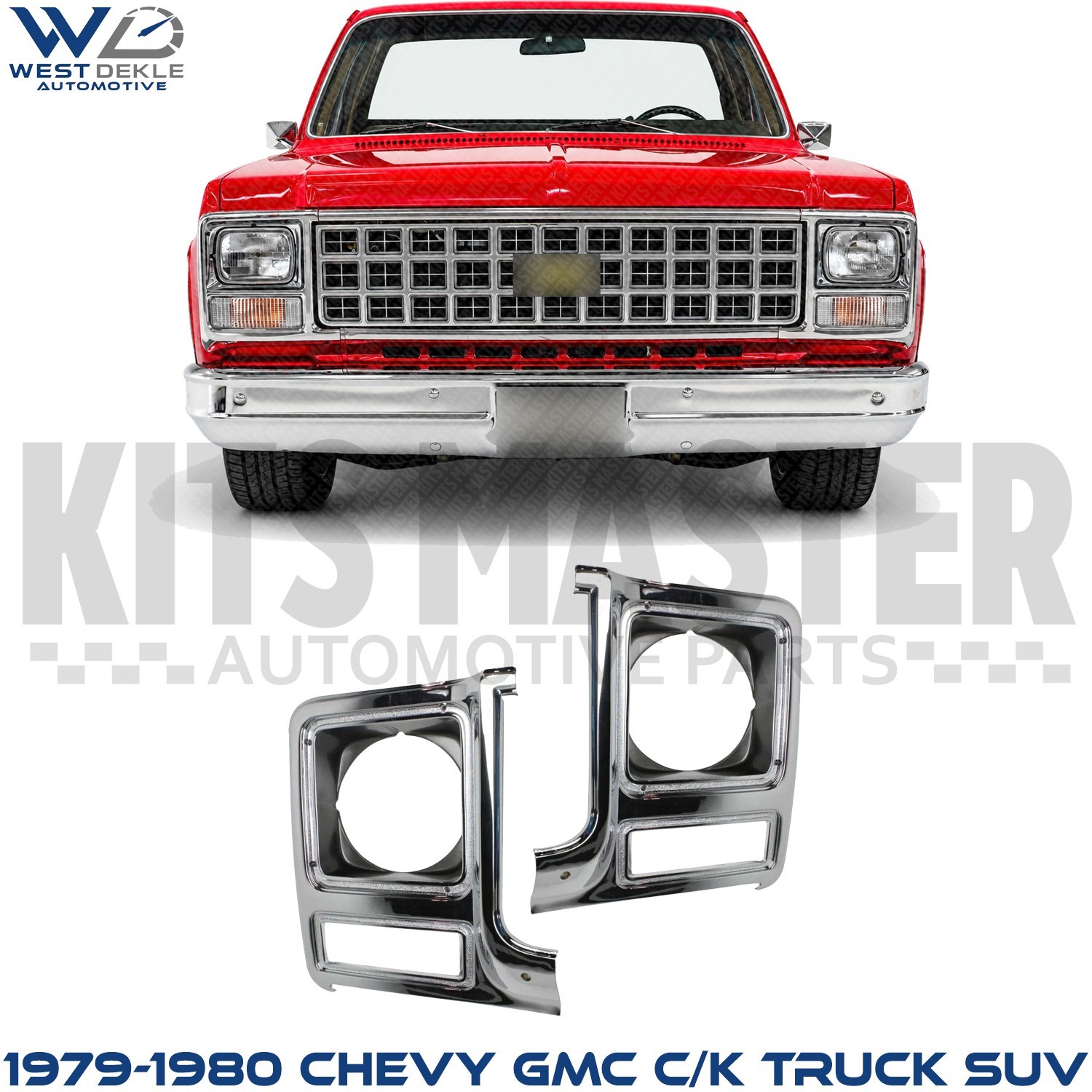 Headlight lamp Bezel Door Left & Right Pair for 79-80 Chevy GMC C/K Truck SUV 