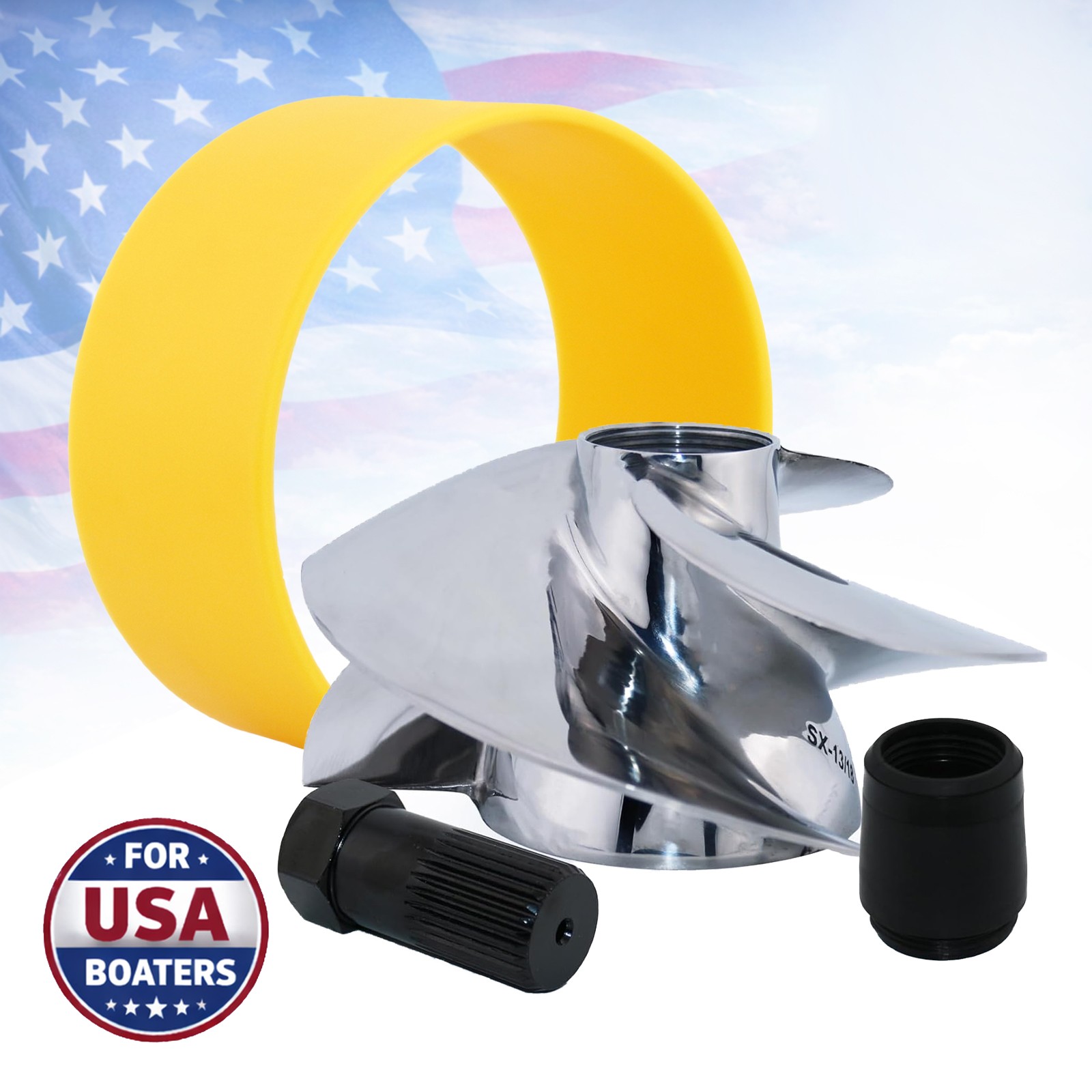 Jet Ski Impeller for SeaDoo PWC RXP RXT-X GTX 300 325 fit SXX-CD-13/18+Wear Ring