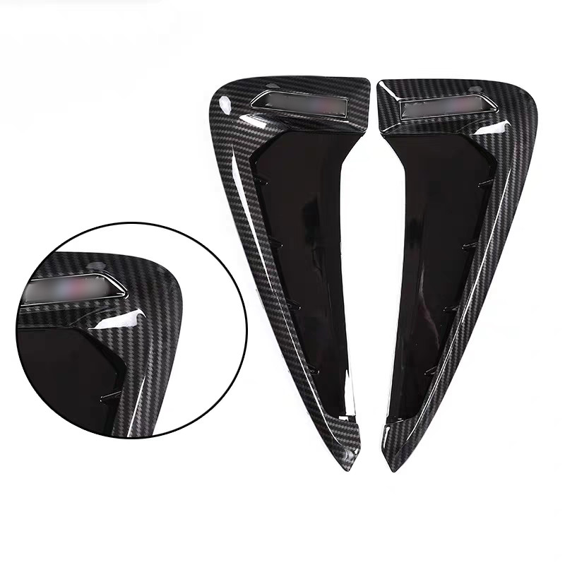2X Carbon Fiber Side Fender Air Vent Trim Cover Set For 2014-2018 BMW F15 X5 35I