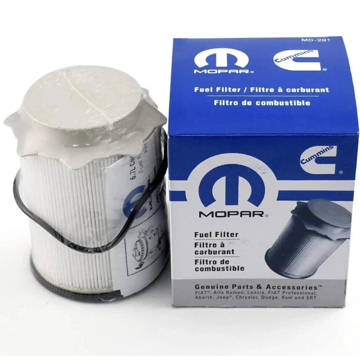 Genuine Mopar MO-291 Fuel Filter 68157291AA OEM Ram 2500 3500 6.7L Cummins NEW Genuine Mopar MO-291 Fuel Filter 68157291AA OEM Ram 2500 3500 6.7L Cummins NEW