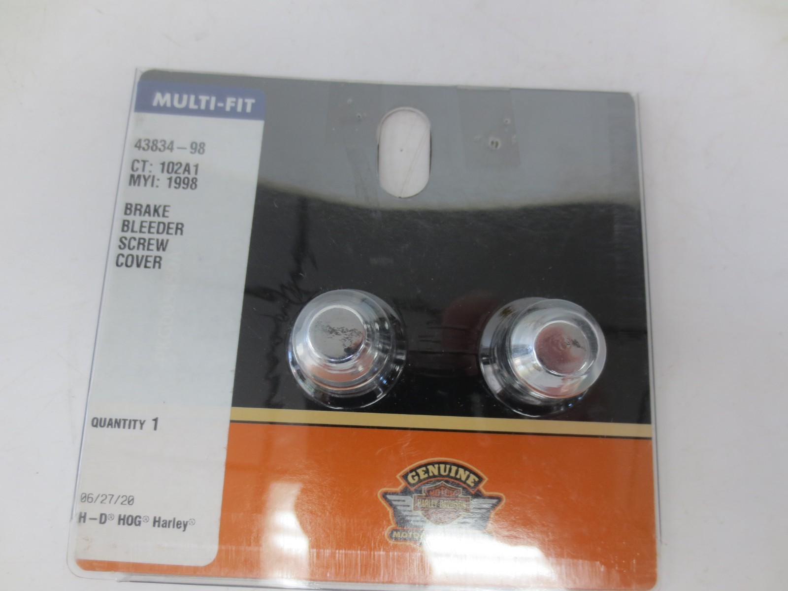 NEW Genuine Harley-Davidson OEM Brake Bleeder Screw Cover 43834-98 NEW Genuine Harley-Davidson OEM Brake Bleeder Screw Cover 43834-98