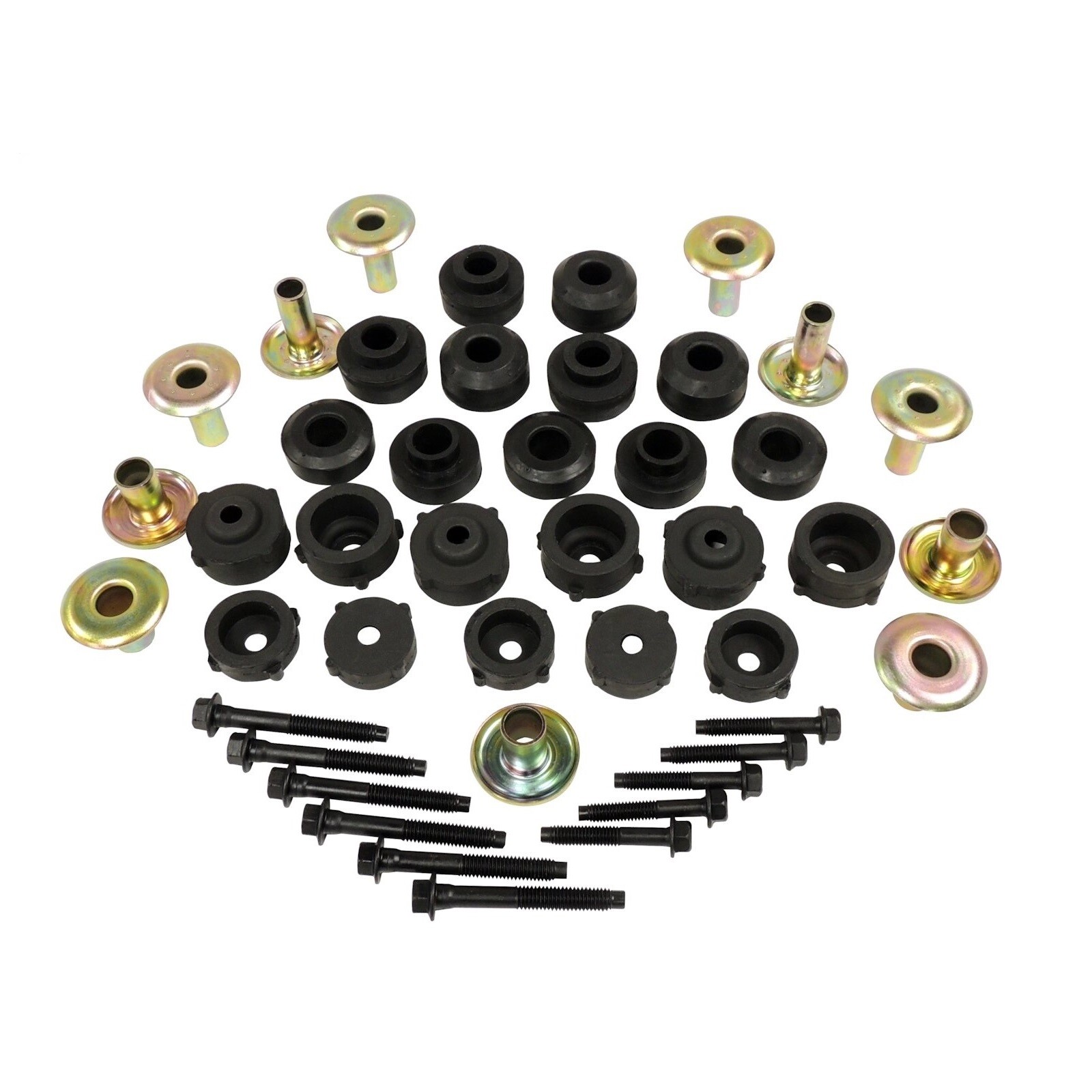Crown Automotive Front & Rear Body Mount Master Kit for 97-06 Jeep TJ 55176180MK Crown Automotive Front & Rear Body Mount Master Kit for 97-06 Jeep TJ 55176180MK