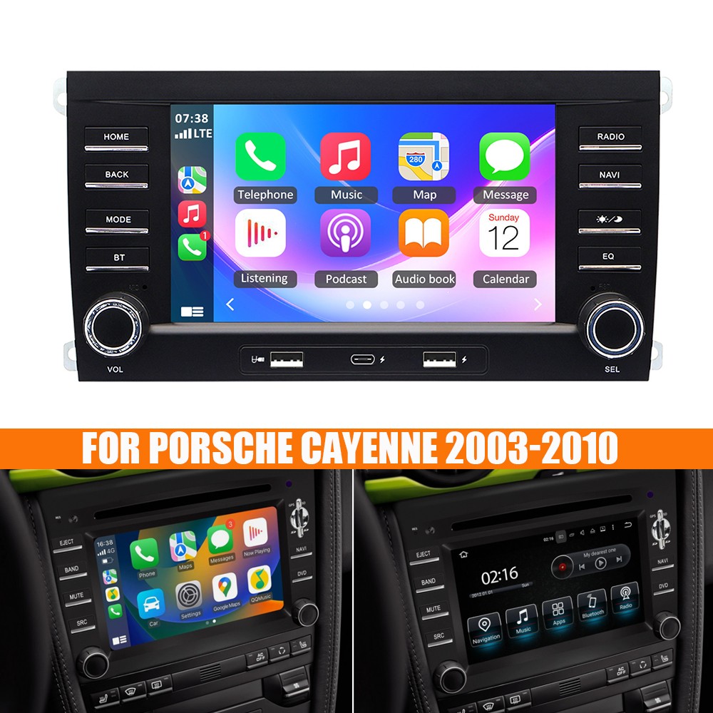 4+64G Android 14 Car Stereo For Porsche Cayenne 2003-2010 CarPlay GPS 7\