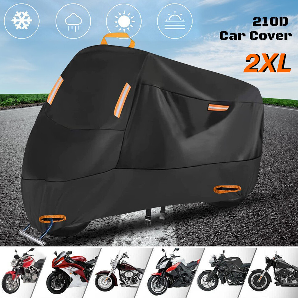 XXL Waterproof Motorcycle Cover Heavy Duty Snow UV Rain Dust Resistant Storage