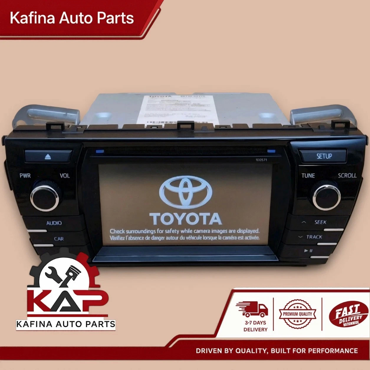 2014-2018 Toyota Corolla Radio AM FM CD player Touch Screen W/O Navigation OEM