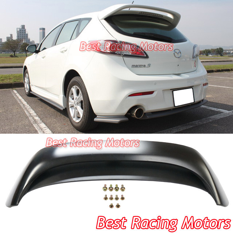 For 2010-2013 Mazda 3 5dr Hatch MS Style Roof Spoiler Wing + Red LED For 2010-2013 Mazda 3 5dr Hatch MS Style Roof Spoiler Wing + Red LED