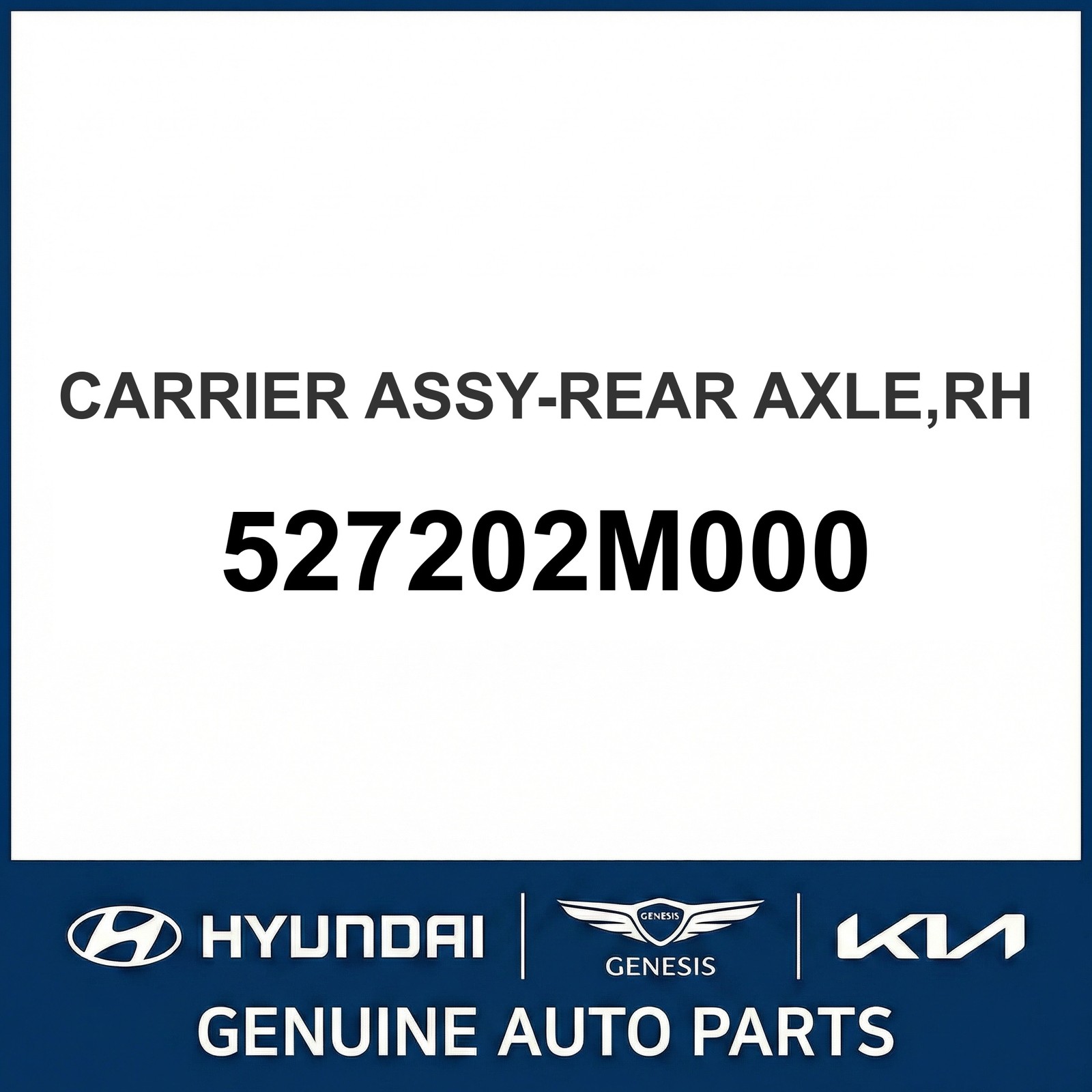 2008-2016 Hyundai Genesis Coupe Carrier Assembly-Rear Axle OEM New 527202M000 2008-2016 Hyundai Genesis Coupe Carrier Assembly-Rear Axle OEM New 527202M000