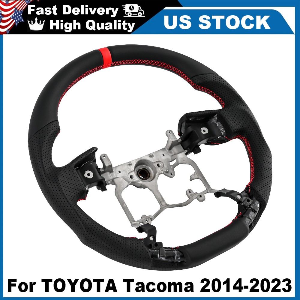 Full Leather Steering Wheel For 2010-2023 Toyota Tacoma 4Runner Tundra Sequoia