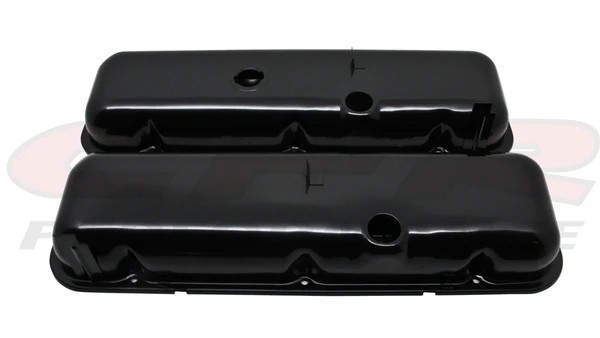 Black Tall Steel Valve Covers For 1965-1972 Chevy Big Block 396 427 454 Pair Black Tall Steel Valve Covers For 1965-1972 Chevy Big Block 396 427 454 Pair