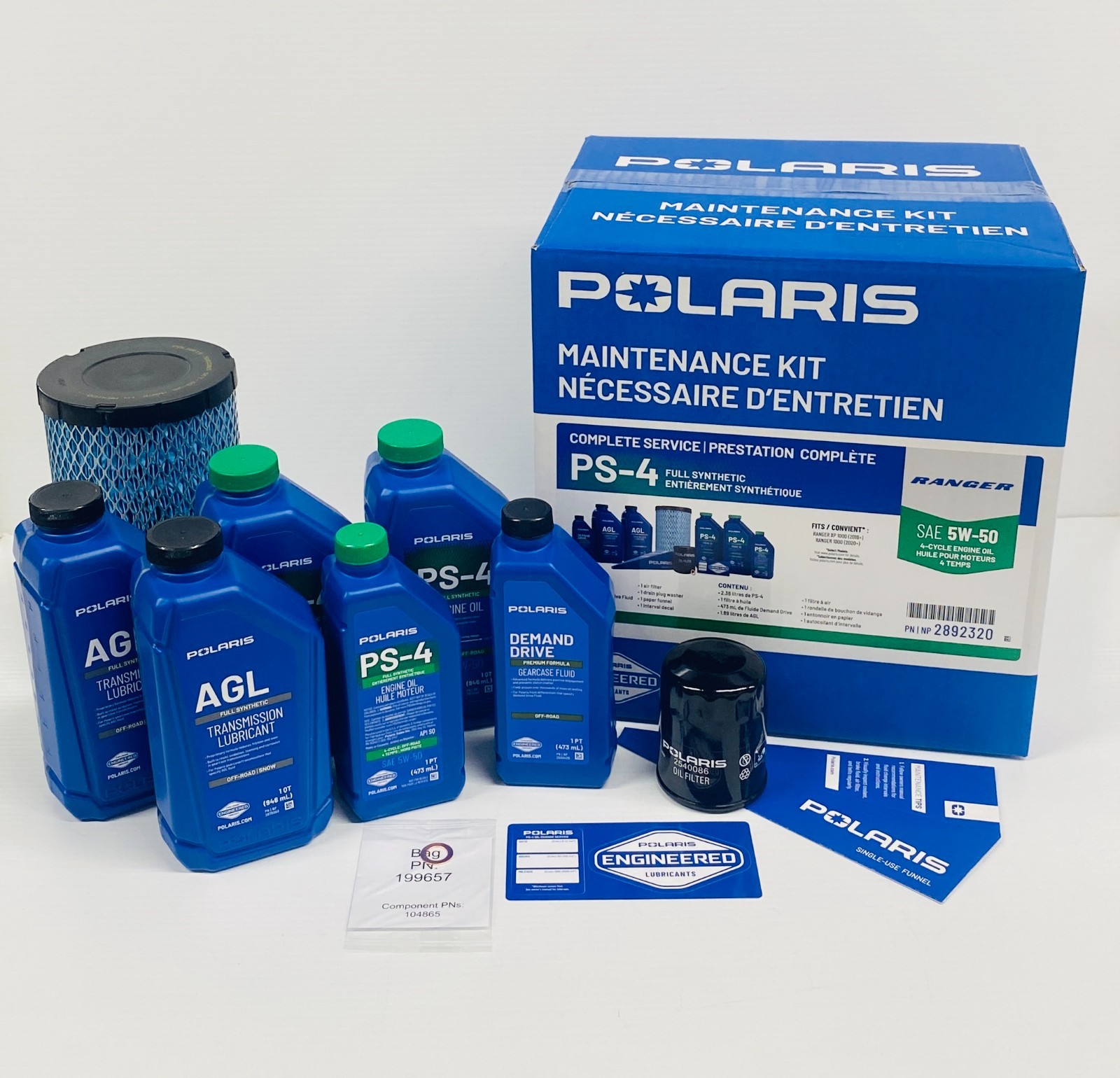 Polaris Ranger 1000 / XP 1000 Oil Change Maintenance Kit - 2892320 - AGL Filter
