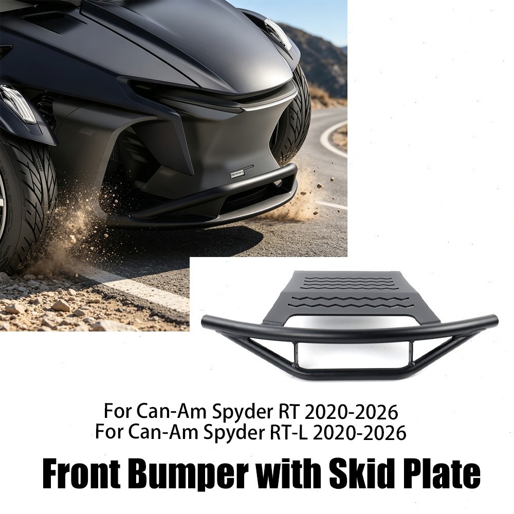 Aluminum Anti‑Collision Front Bumper Skid Plate Cover For Can‑Am Spyder RT 20-26