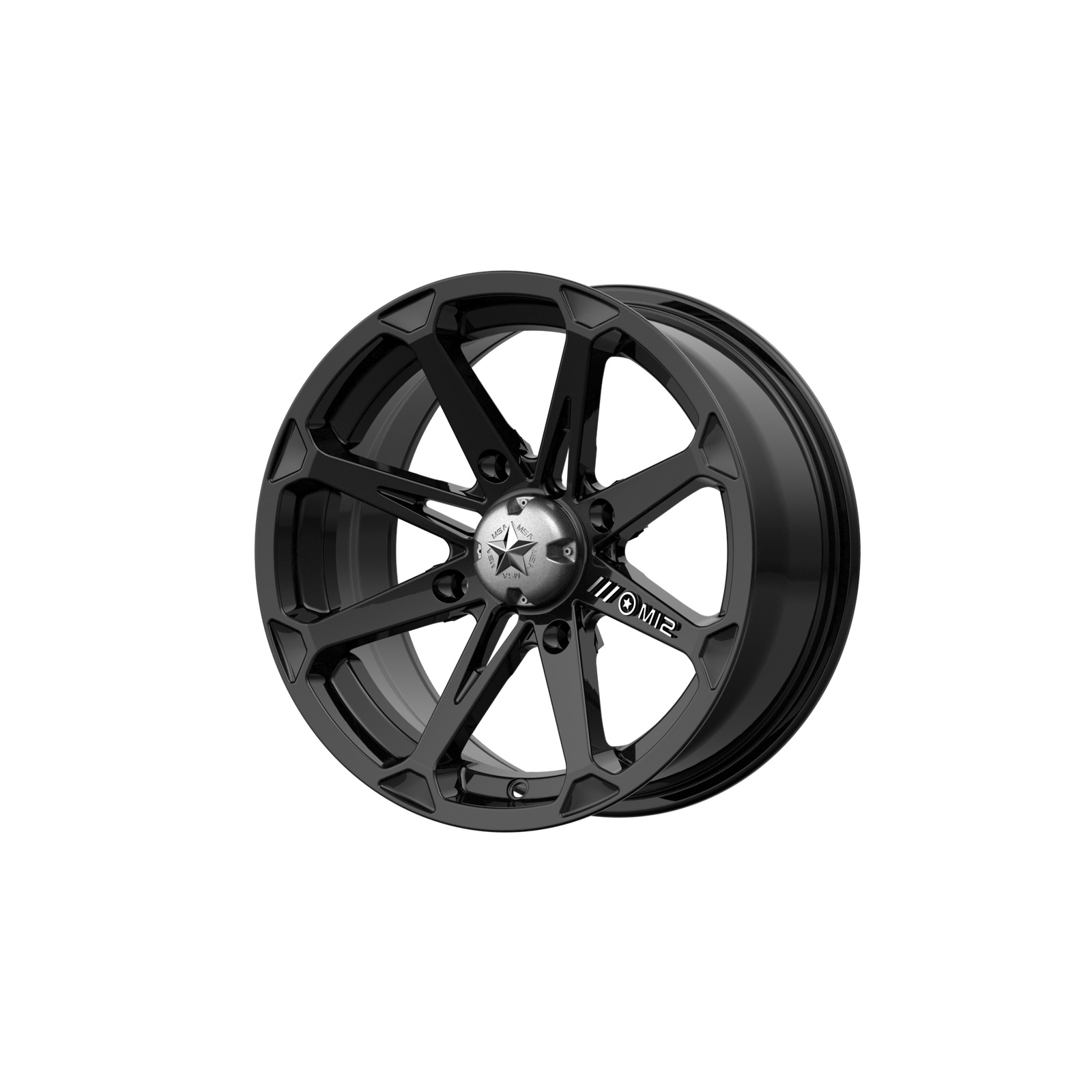 15x7 MSA Offroad M12 DIESEL Gloss Black Wheel 4x137 (10mm)