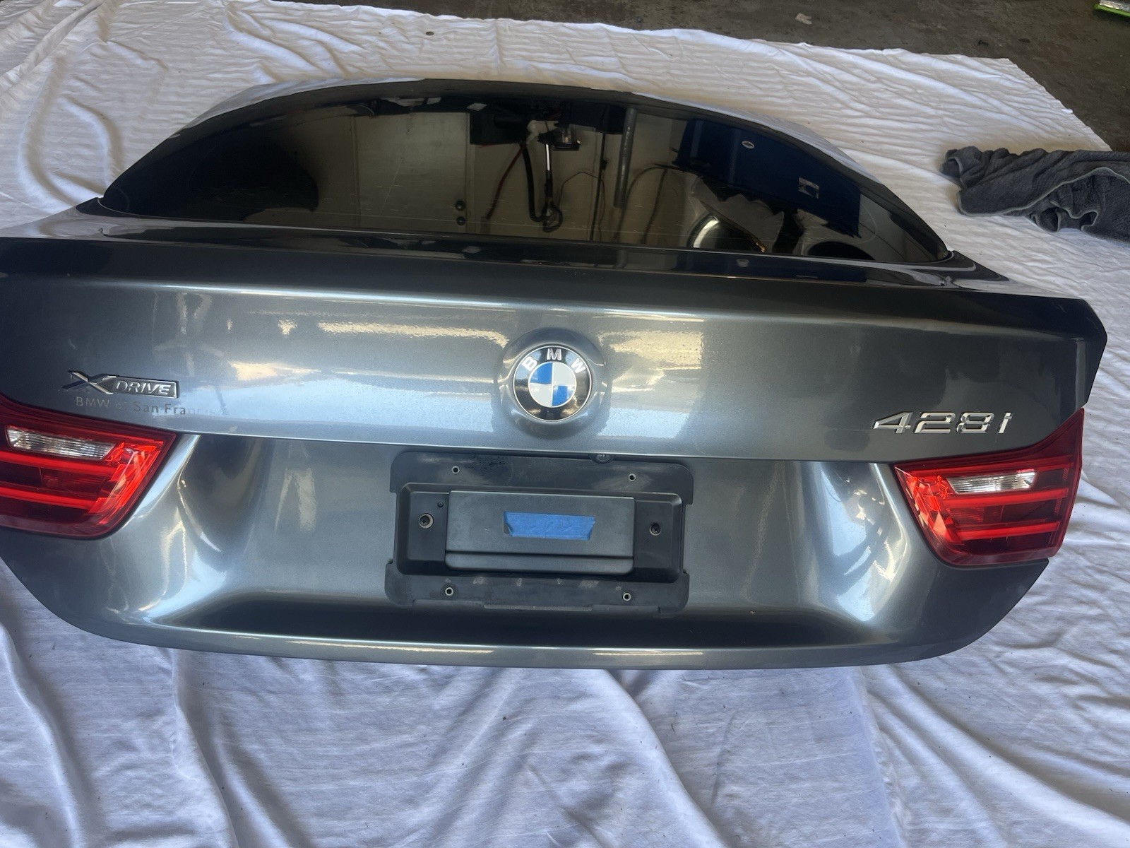 OEM 2015-2020 BMW F36 428i 430i Rear Trunk Lid Hatchback Tailgate Glass Grey B39