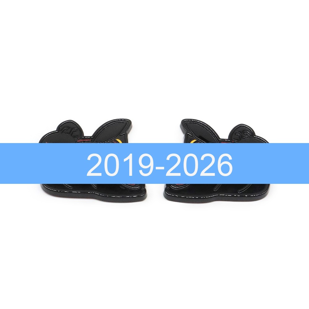 2Pcs 3D For 2020-2023 6.4L Super Bee Badges Gloss Black Scat Pack Emblems