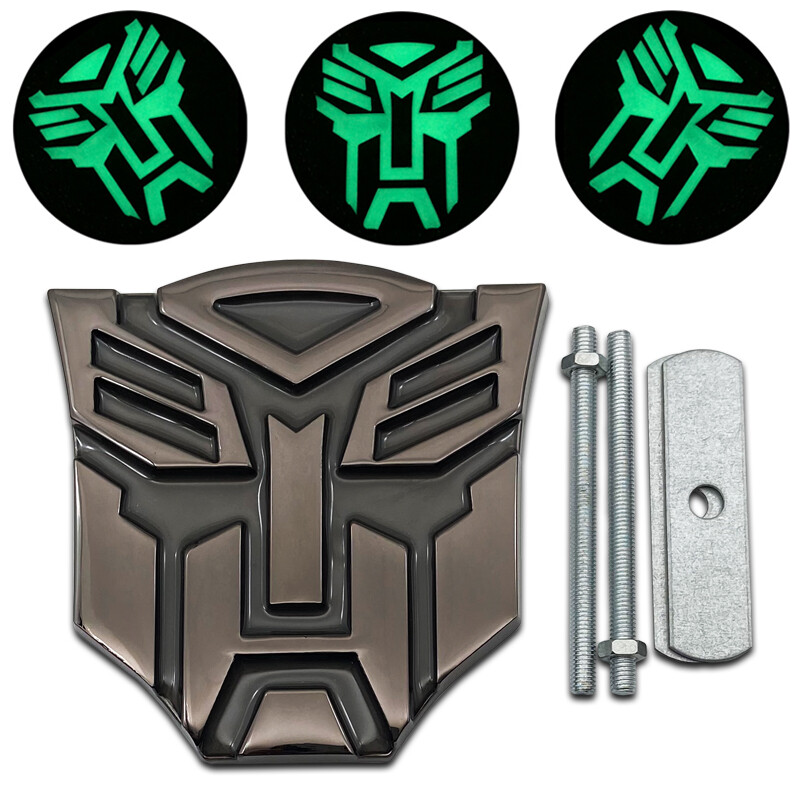 3D Glossy Black Metal Transformers Autobots Car Grille Emblem Racing Grill Badge 3D Glossy Black Metal Transformers Autobots Car Grille Emblem Racing Grill Badge