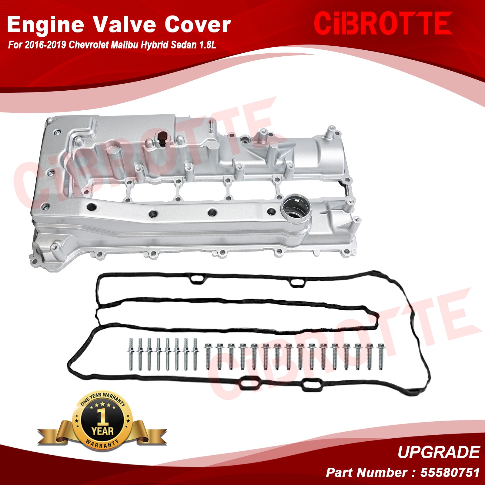 Engine Valve Cover for 2016-2019 Chevrolet Malibu Hybrid Sedan 1.8L 55580751