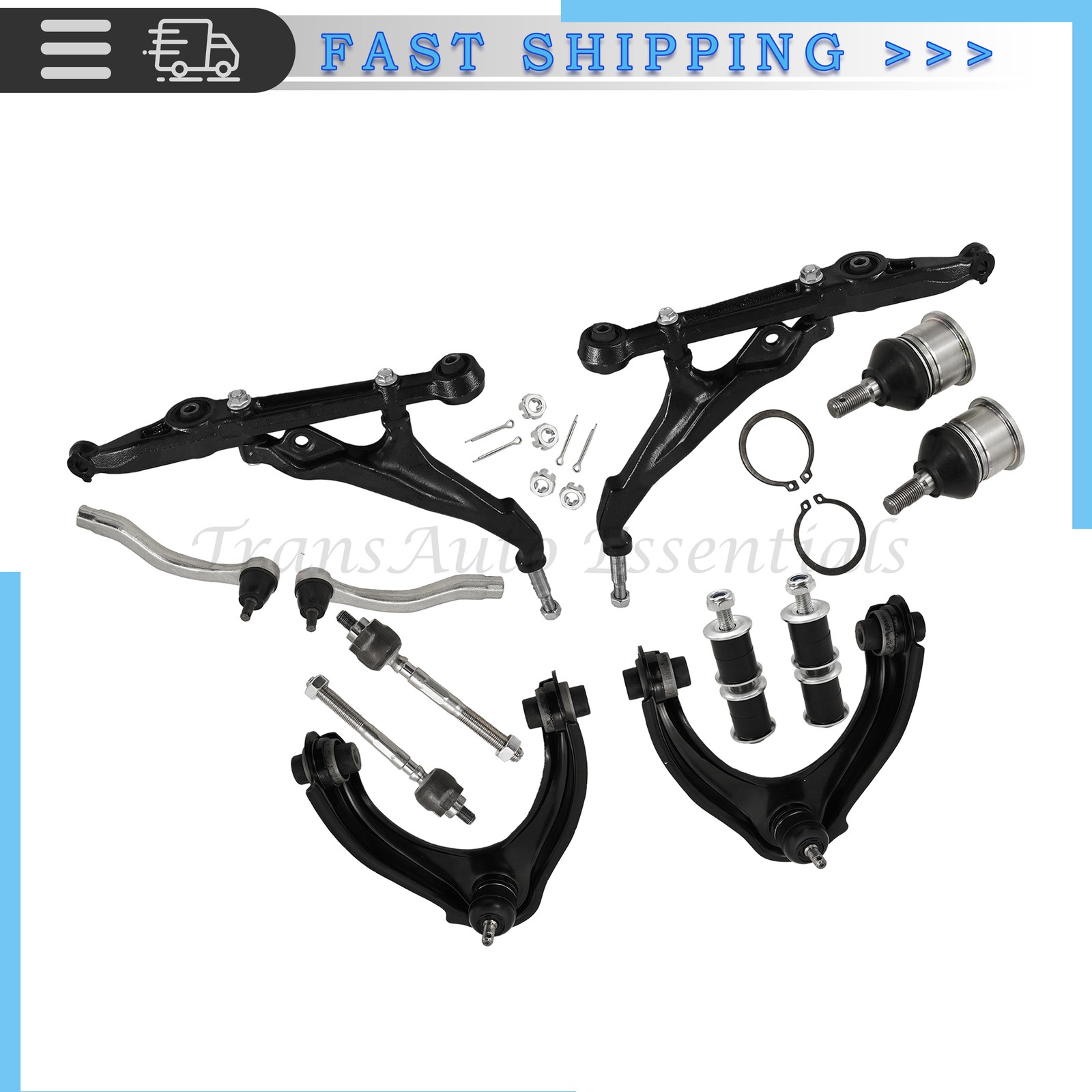 12x Suspension Kit Front Control Arm Ball Joint Tie Rod Fits 96-00 Honda Civic