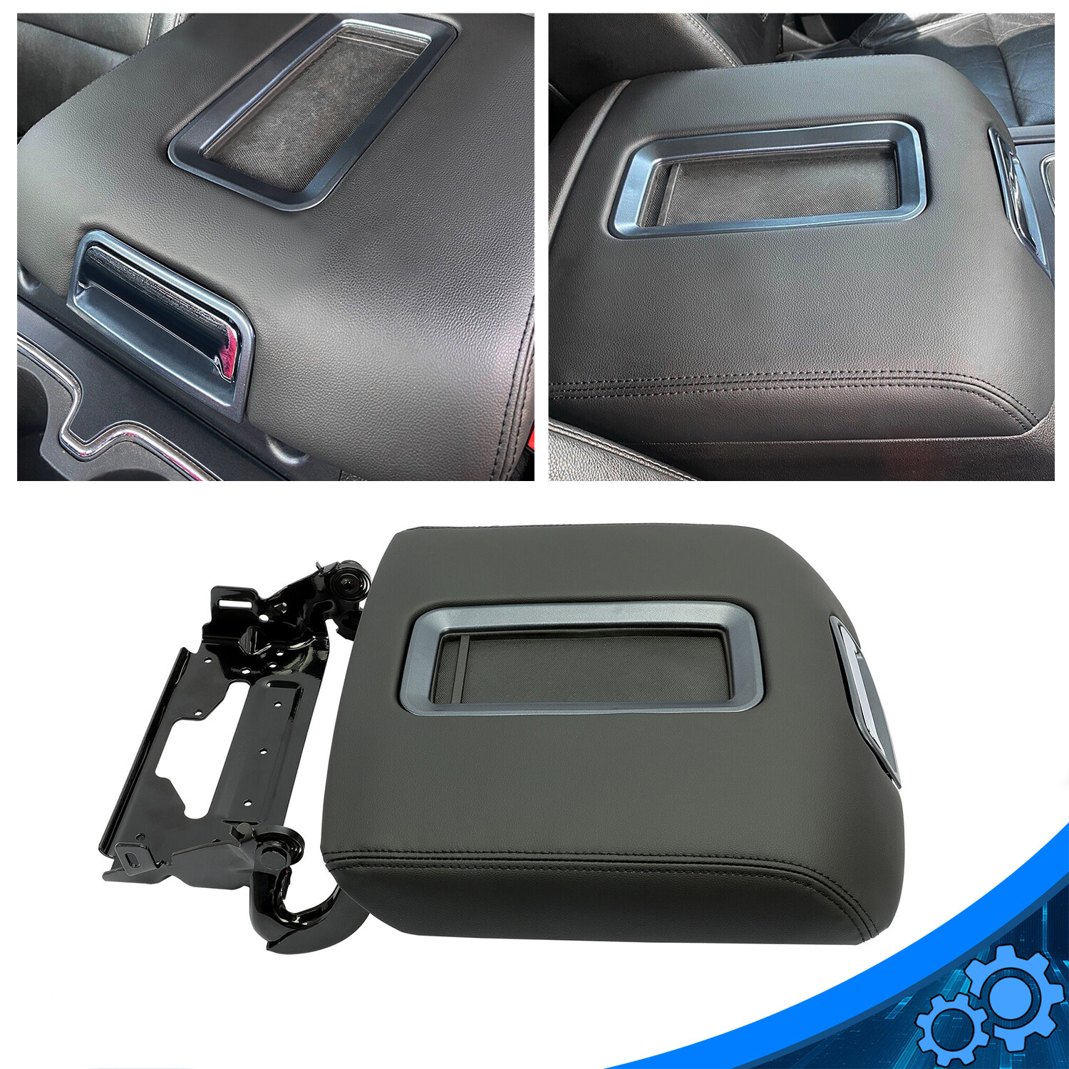 Leather Center Console Armrest Lid Black Fit For 2015-2019 Tahoe Yukon Suburban Leather Center Console Armrest Lid Black Fit For 2015-2019 Tahoe Yukon Suburban