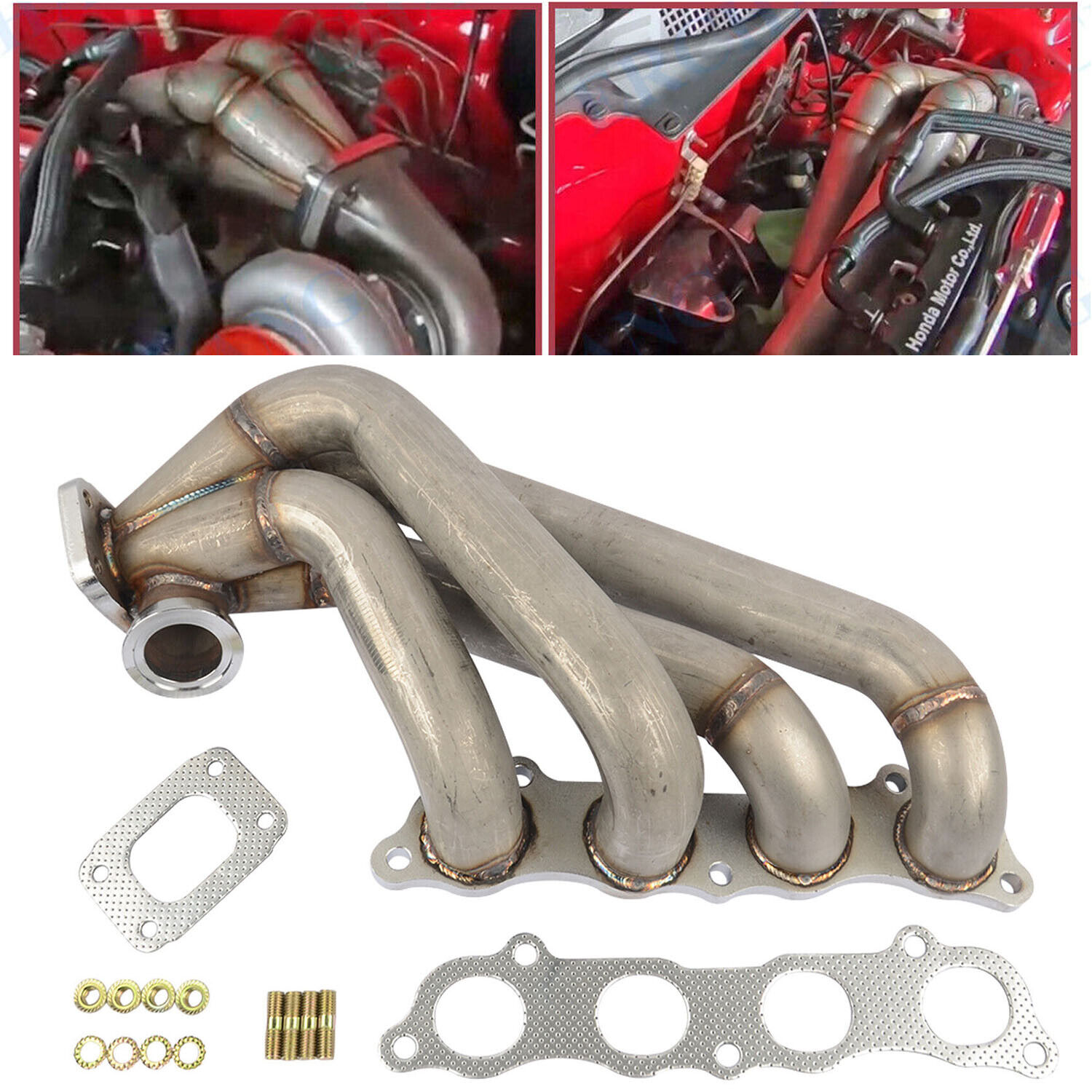 Rev9 HP Series Side Winder Equal Length T3 Turbo Manifold For Civic RSX K20