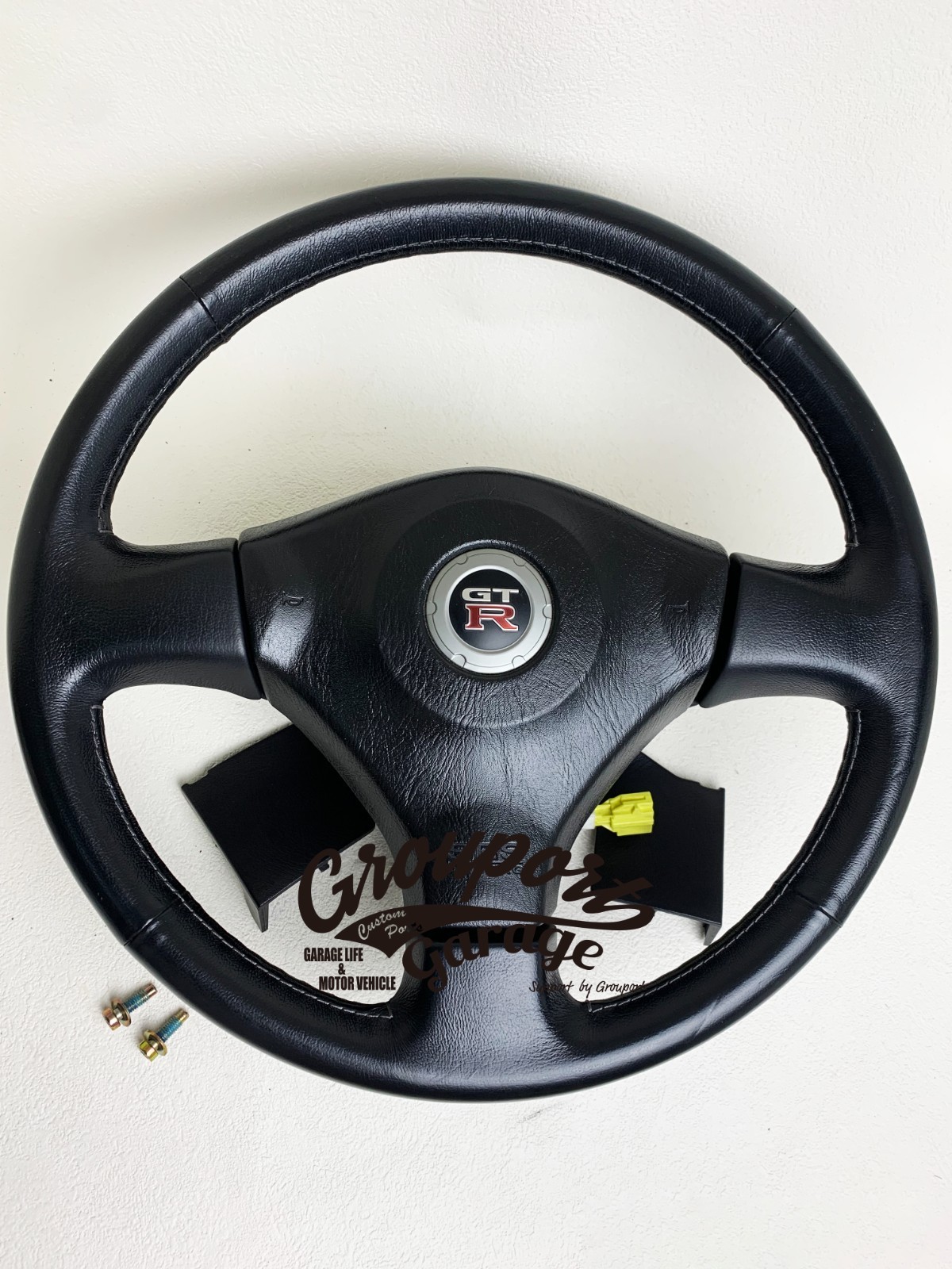 Nissan OEM Skyline GT-R BNR34 Steering Wheel Silver Stitch Genuine JDM R34 GTR
