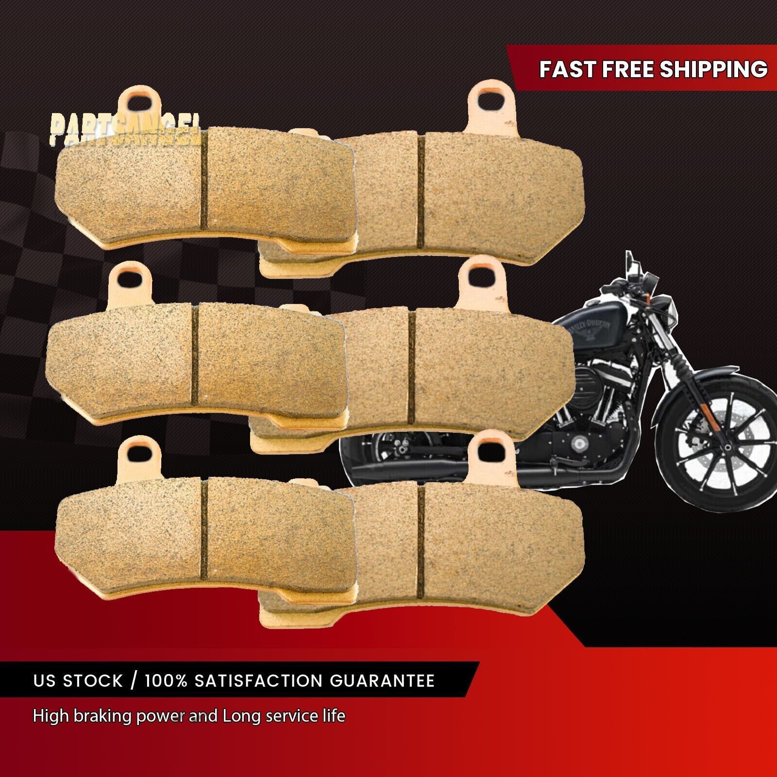 Sintered Front Rear Brake Pads 2008-2026 Harley Davidson FLHX Street Glide FA409
