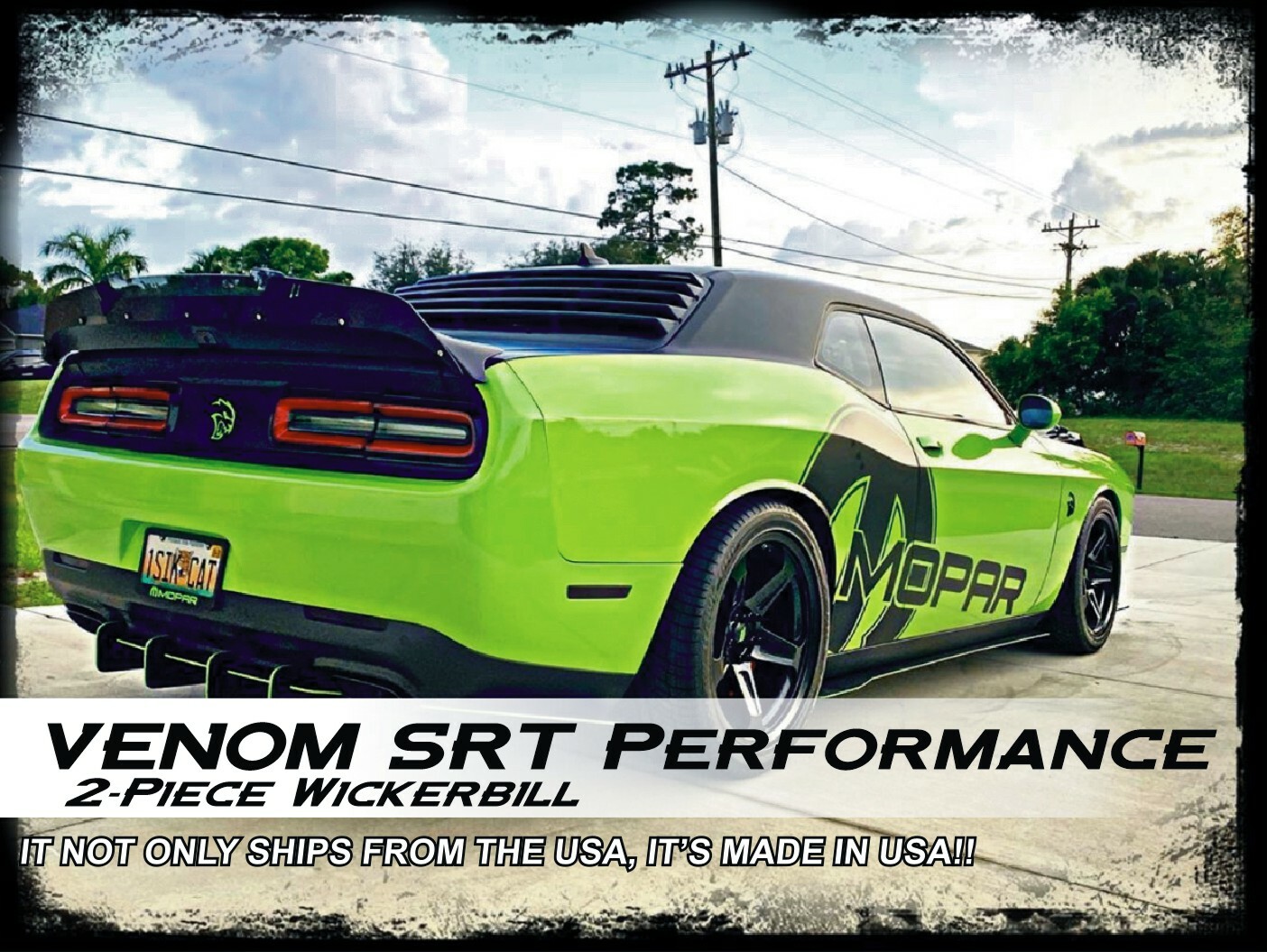 PSDesigns 2 Layer Wickerbill fits: Dodge Challenger Performance Spoiler