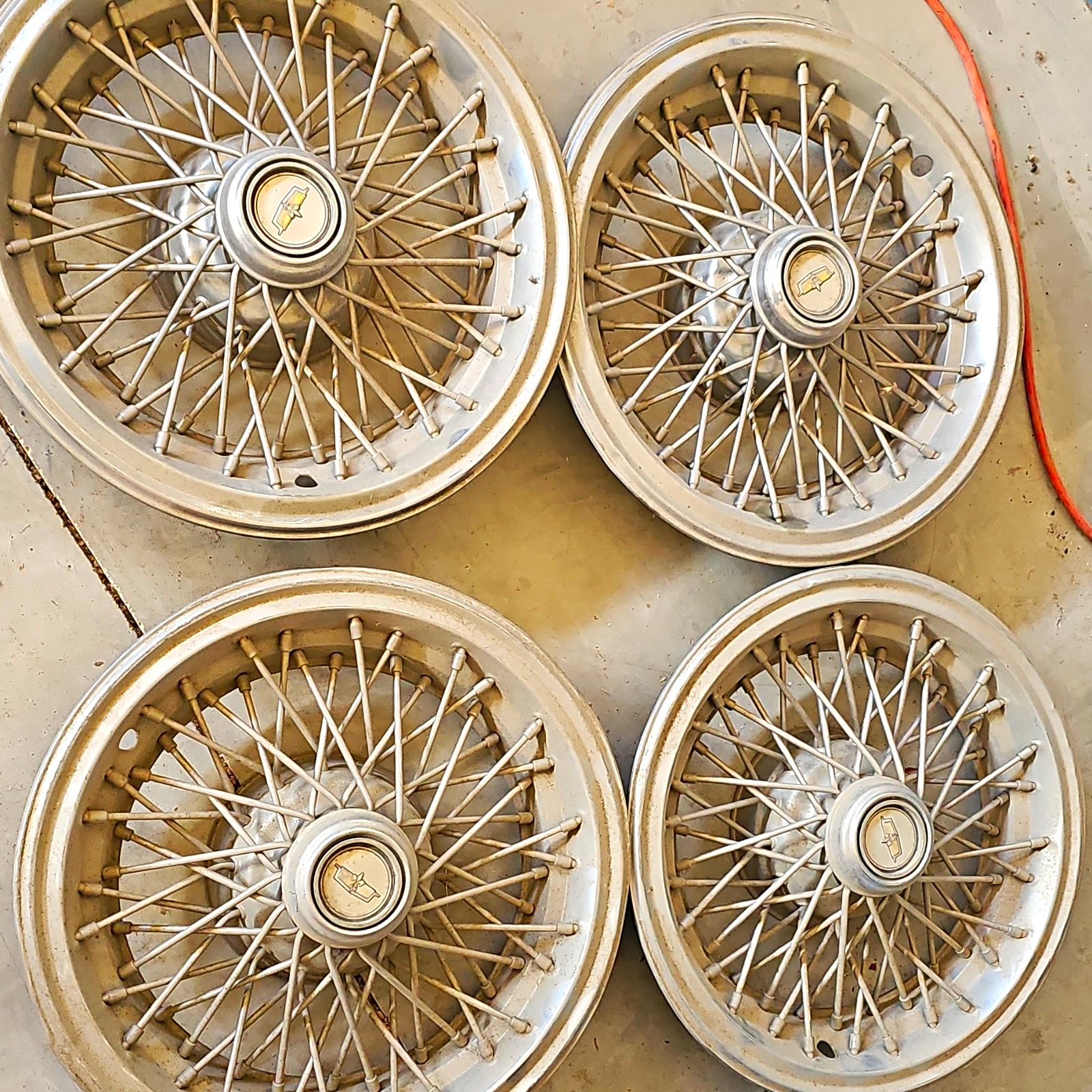 4 Vintage Chevy Caprice Classic hubcaps