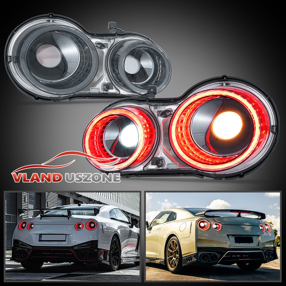 LED Tail Lights For 2008-25 Nissan GT-R R35 Upgrade Smoke Rear Lamps w/Animation LED Tail Lights For 2008-25 Nissan GT-R R35 Upgrade Smoke Rear Lamps w/Animation