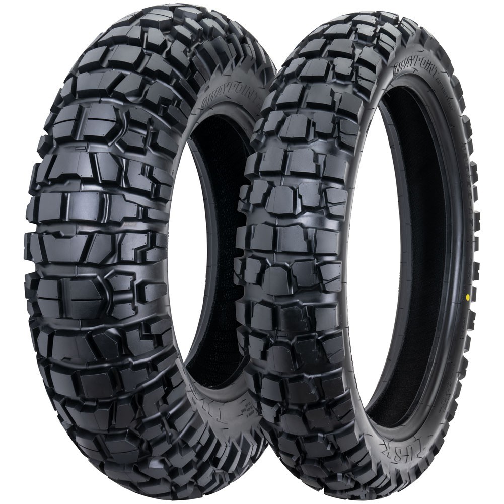 Tusk Waypoint Adventure Tire Set 130/80-18 and 180/80-14 for Yamaha TW200