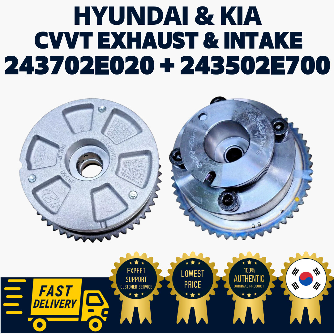 GENUINE OEM Hyundai Kia CVVT Assy Exhaust & Intake 243702E020 & 243502E700 Kona