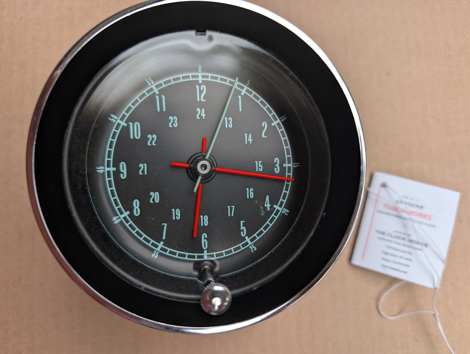 1965 1966 1967 Original Corvette Clock Restored Quartz movement installed 1965 1966 1967 Original Corvette Clock Restored Quartz movement installed