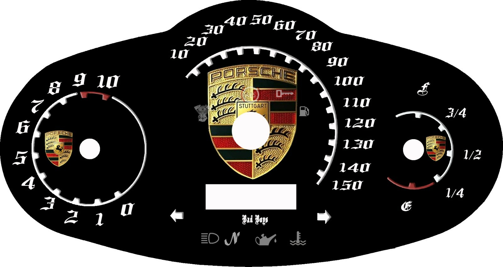 Harley Davidson V Rod VRSCF Speedo Faceplate 09-18 Porsche  km/h or mph 