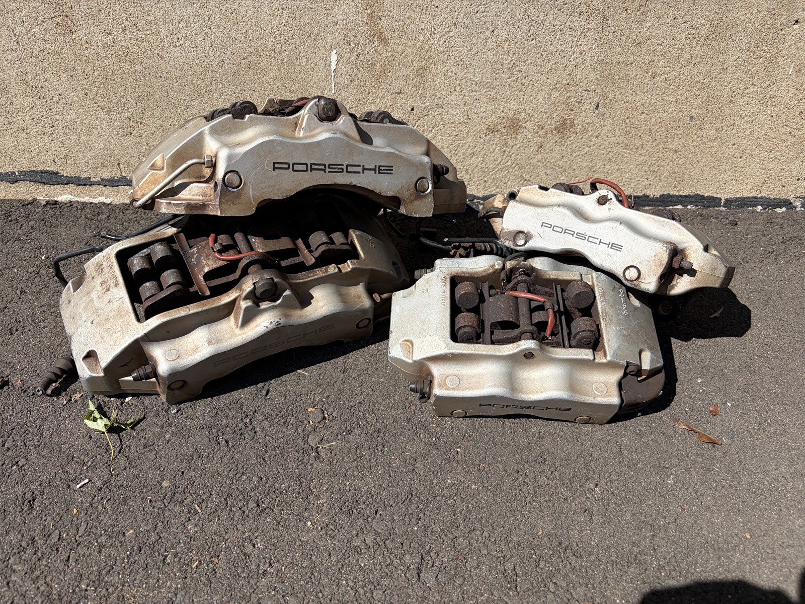 Brembo 18Z Front Rear Brake Calipers Audi Porsche Vw RED OEM set. S4b5 Swap Brembo 18Z Front Rear Brake Calipers Audi Porsche Vw RED OEM set. S4b5 Swap