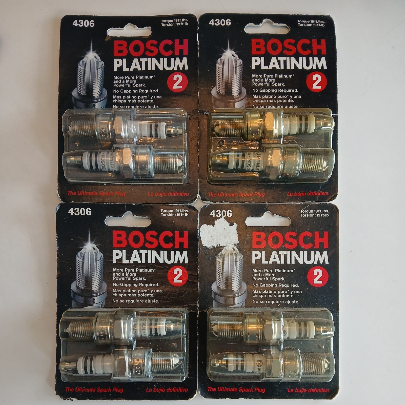 Bosch Platinum 2  +2 12 PCS  4306 Spark Plugs lot (4x 2-Pk)+(2×2pk) 