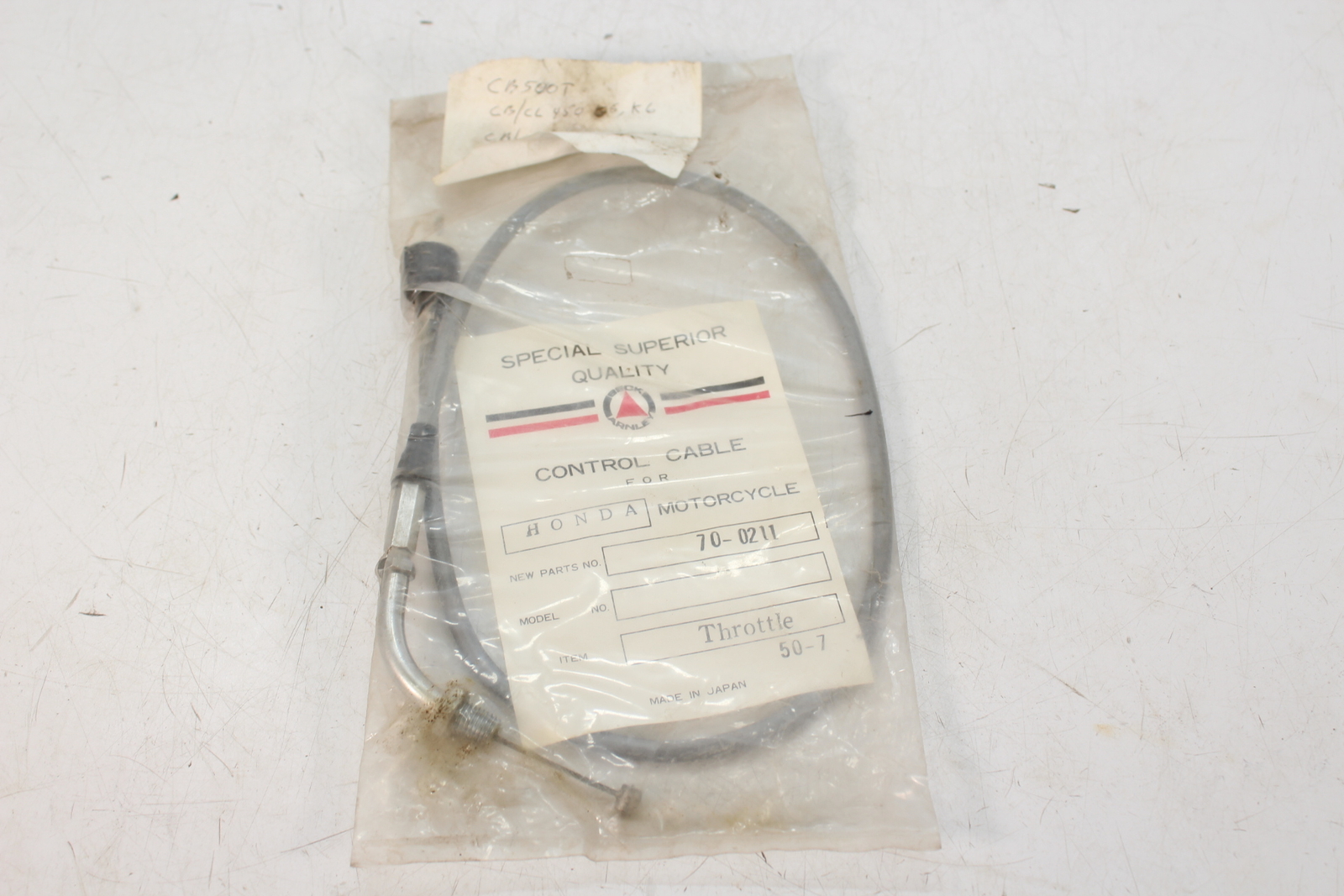 NOS BECK ARNLEY CB 500 T THROTTLE CABLE 70-0211