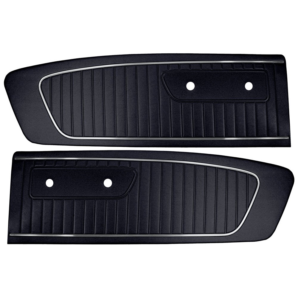TMI Door Panel Standard Black Pair Mustang 1965
