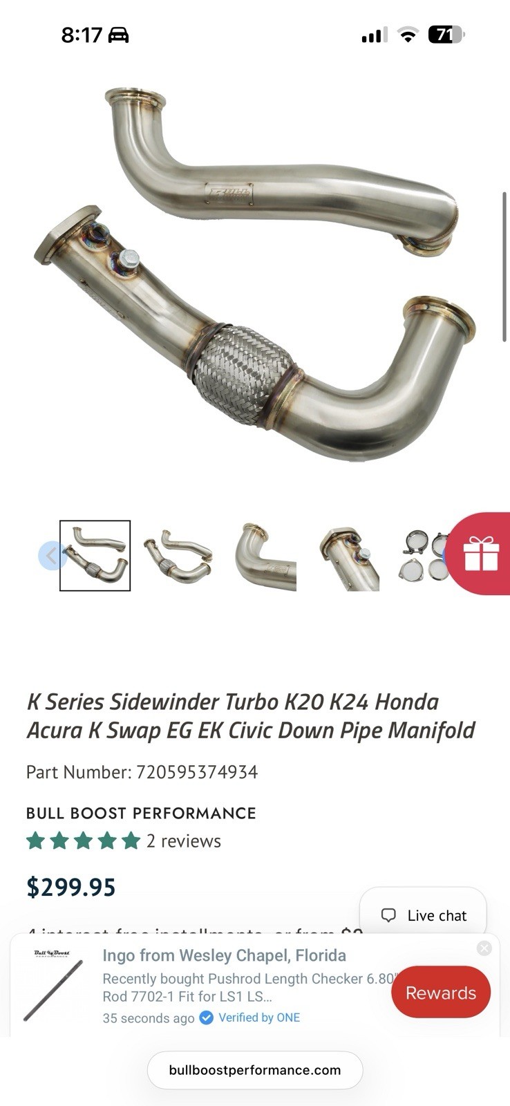 Bull Boost Downpipe K Series Bull Boost Downpipe K Series