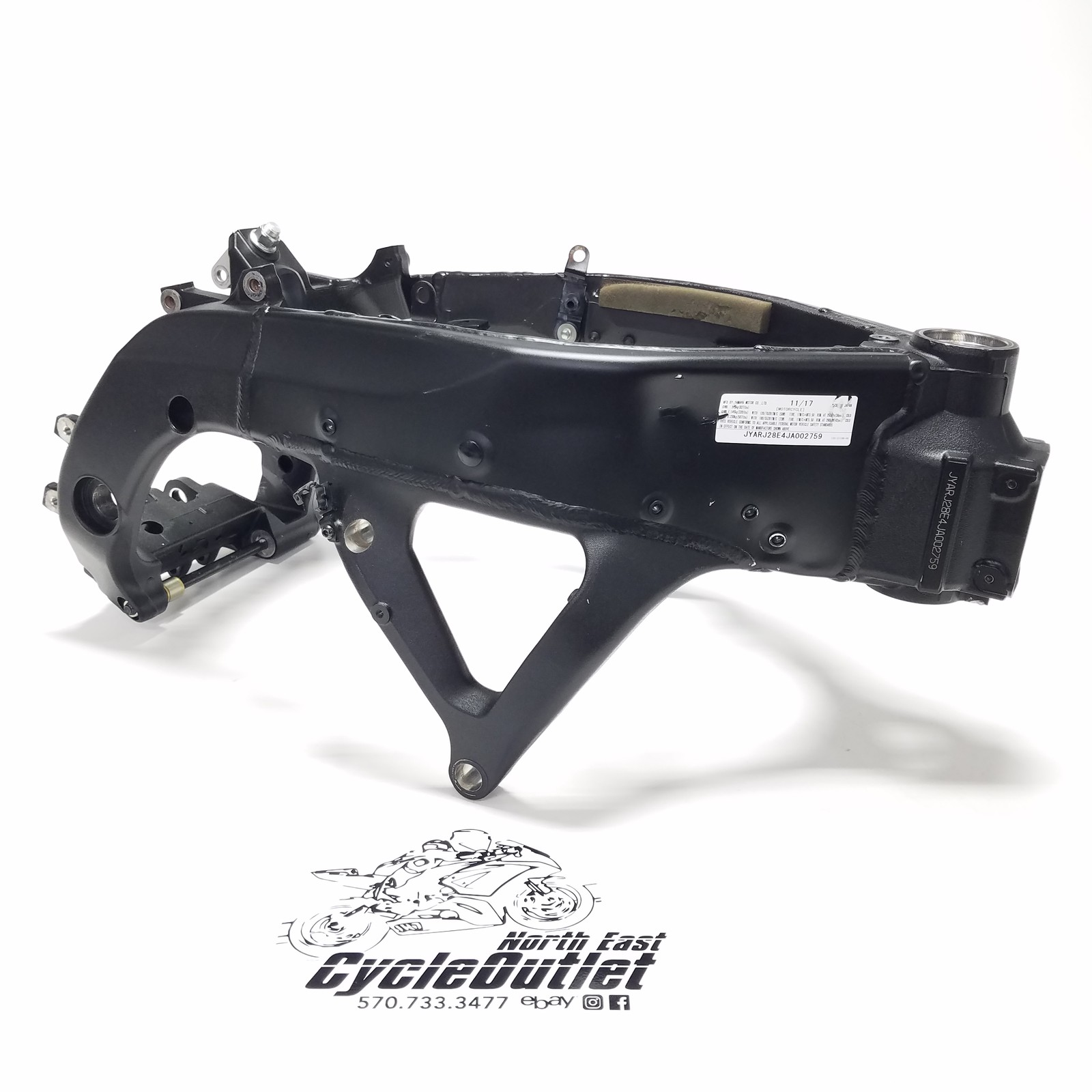 2018 17-20 YAMAHA YZF R6 YZFR6 OEM MAIN FRAME CHASSIS *PA SALVAGE CERT.